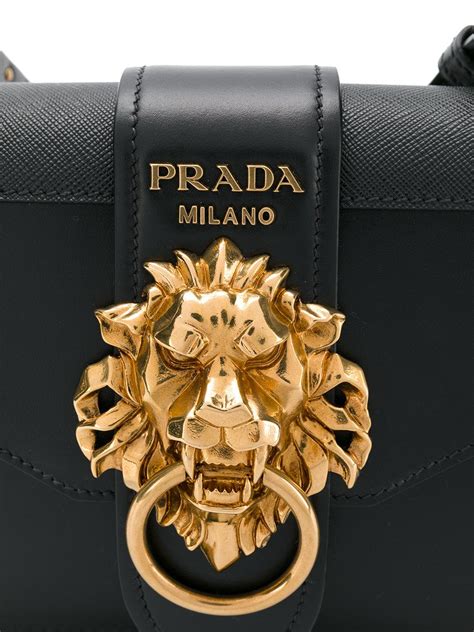 lion bag prada|lion embellished shoulder bag.